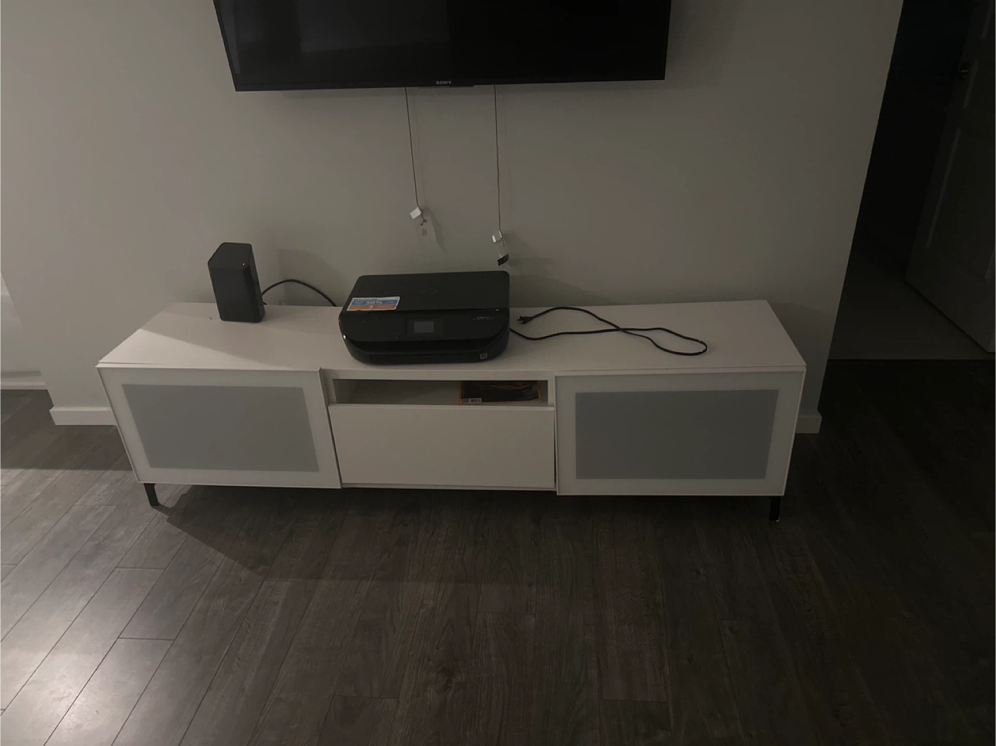 White TV Stand Media Console