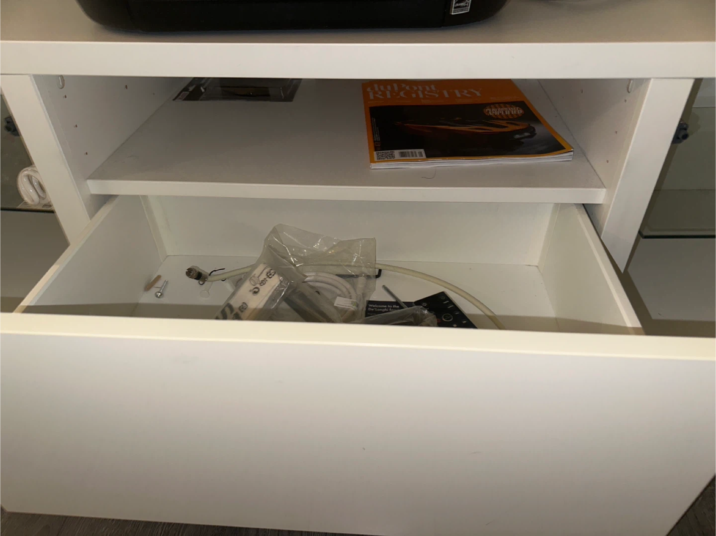 White TV Stand Media Console - photo 3