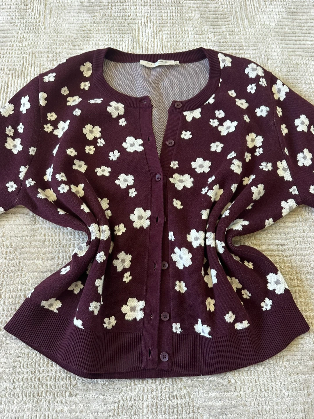 Floral Knit Cardigan - Size M