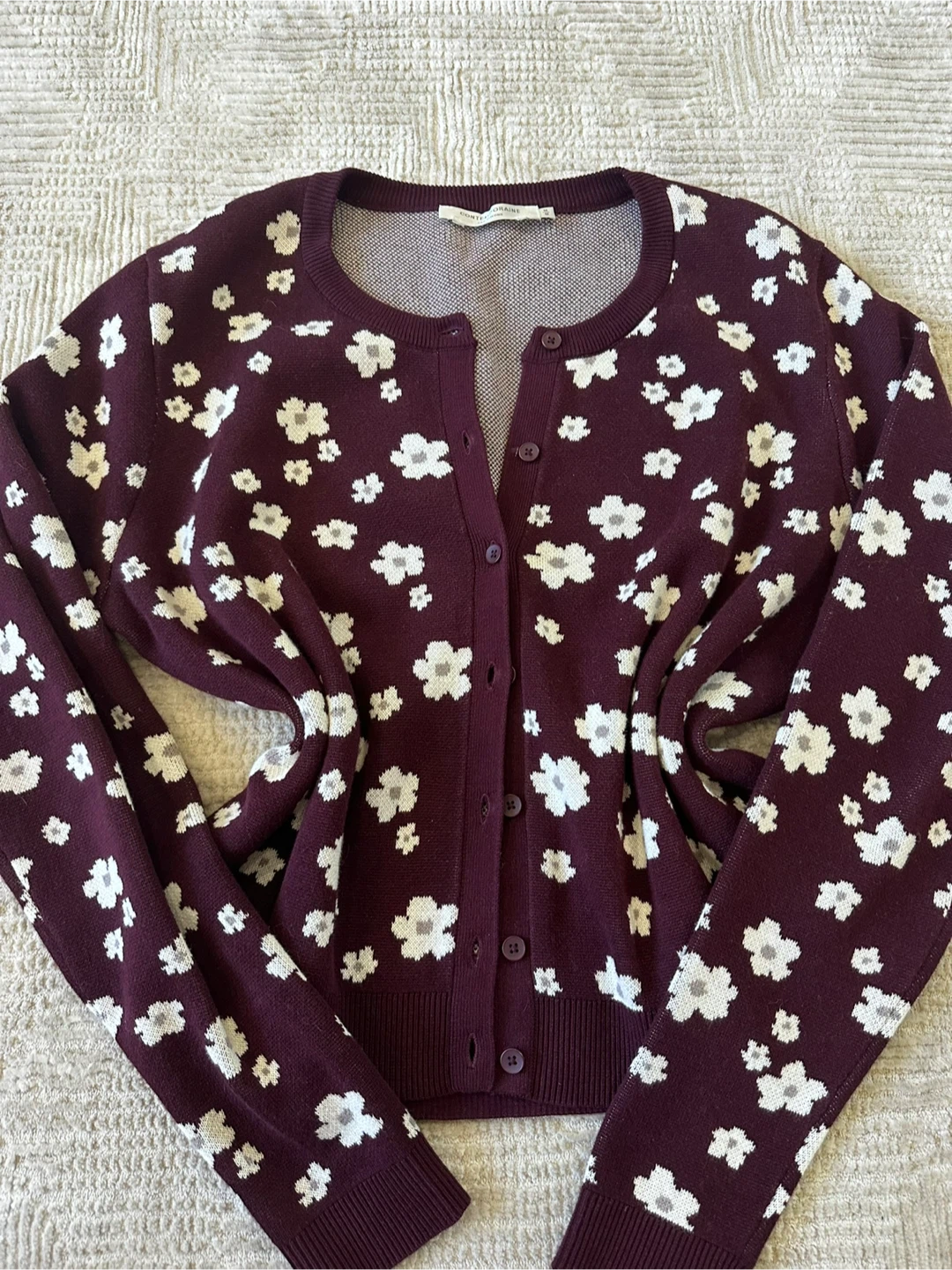 Floral Knit Cardigan - Size M - photo 2