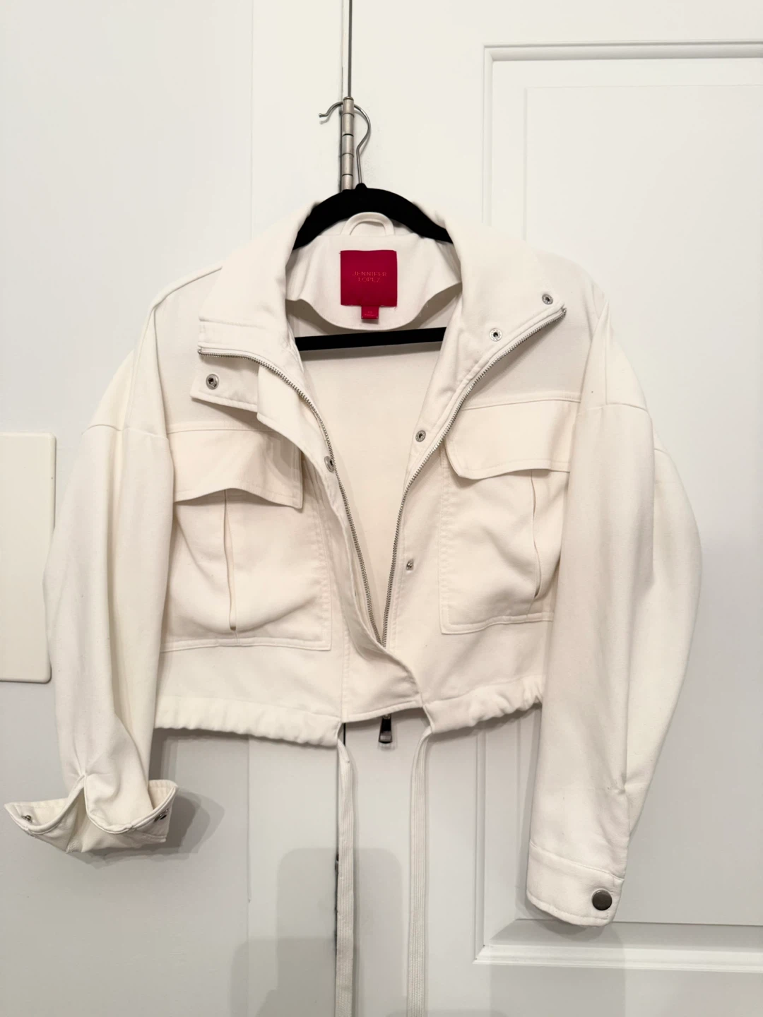 Jennifer Lopez Cropped Utility Jacket - XS