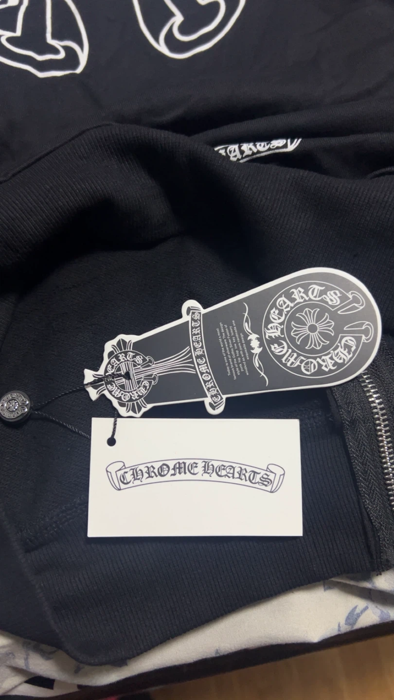 Chrome Hearts Black Zip-Up Hoodie - photo 3