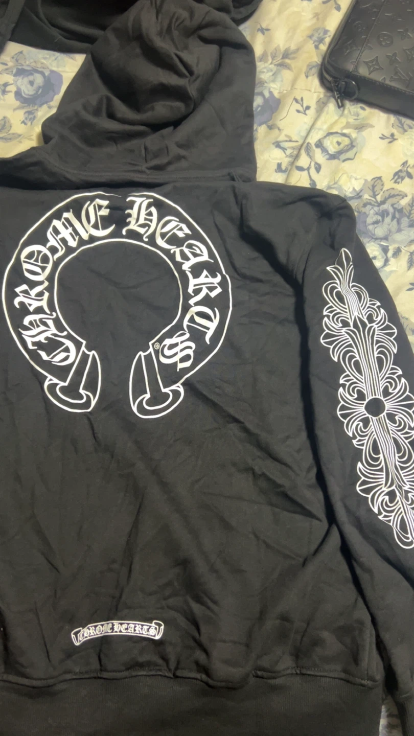 Chrome Hearts Black Zip-Up Hoodie - photo 2