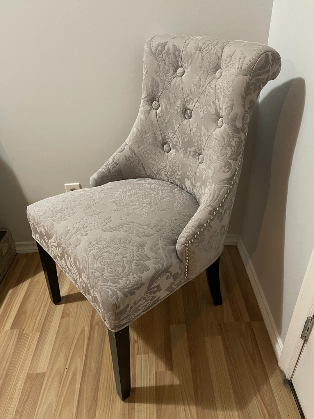 Upholstered Accent Chair - Grey Pattern - photo 2
