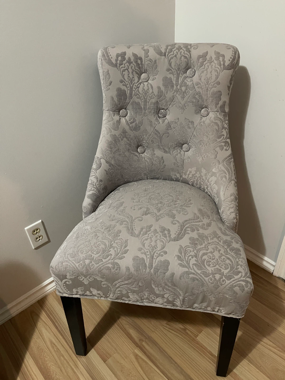 Upholstered Accent Chair - Grey Pattern