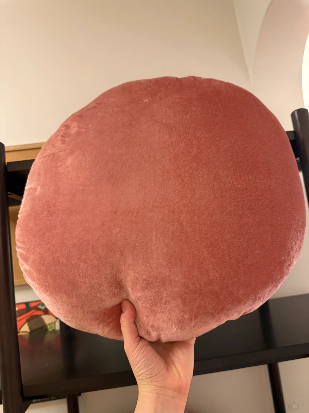 Round Velvet Floor Cushions - Pink - photo 3