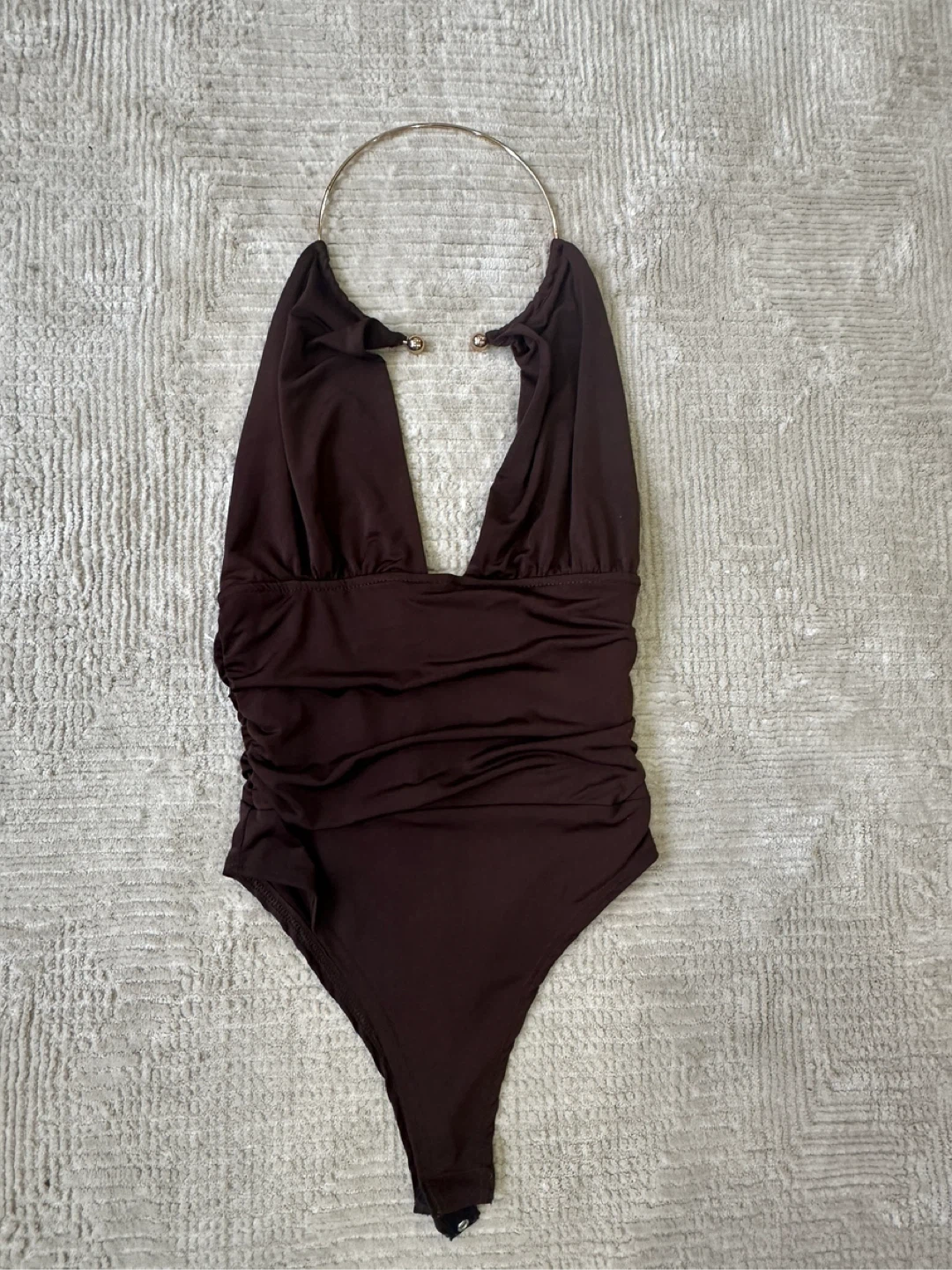 New Fashion Nova Brown Bodysuit - Size M - photo 2