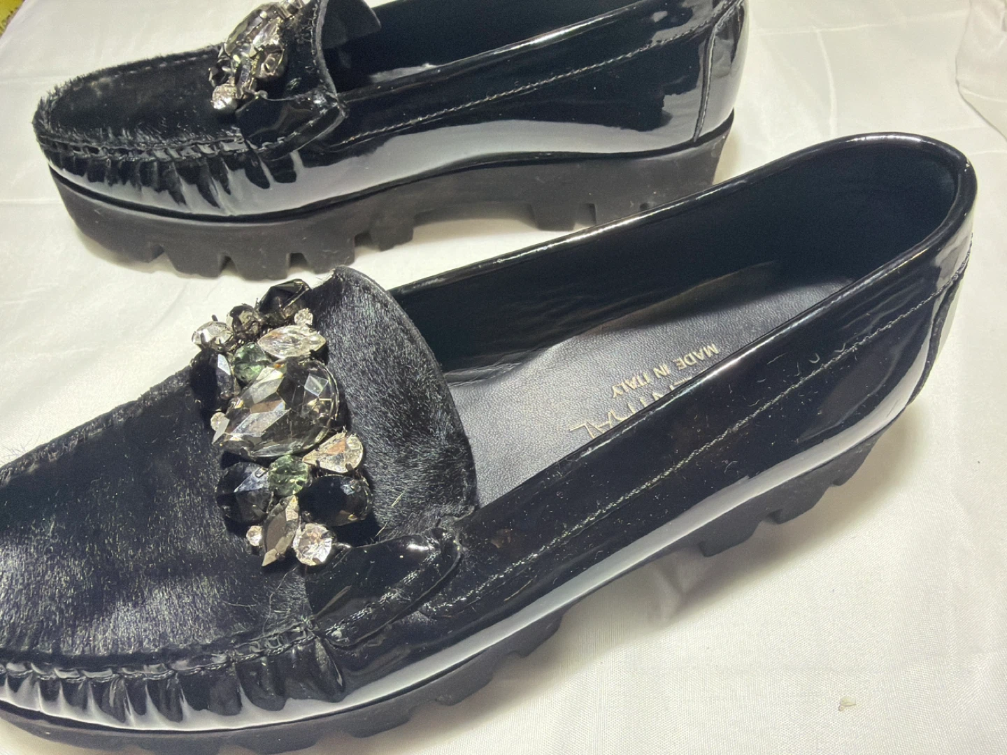 275 Central Black Embellished Loafers size 6.5 - photo 5