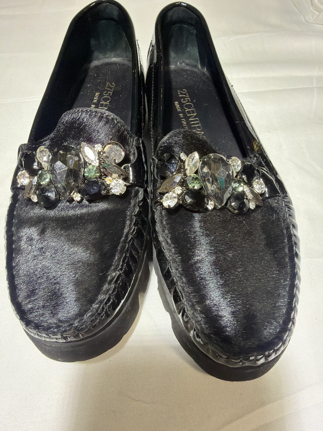 275 Central Black Embellished Loafers size 6.5 - photo 3