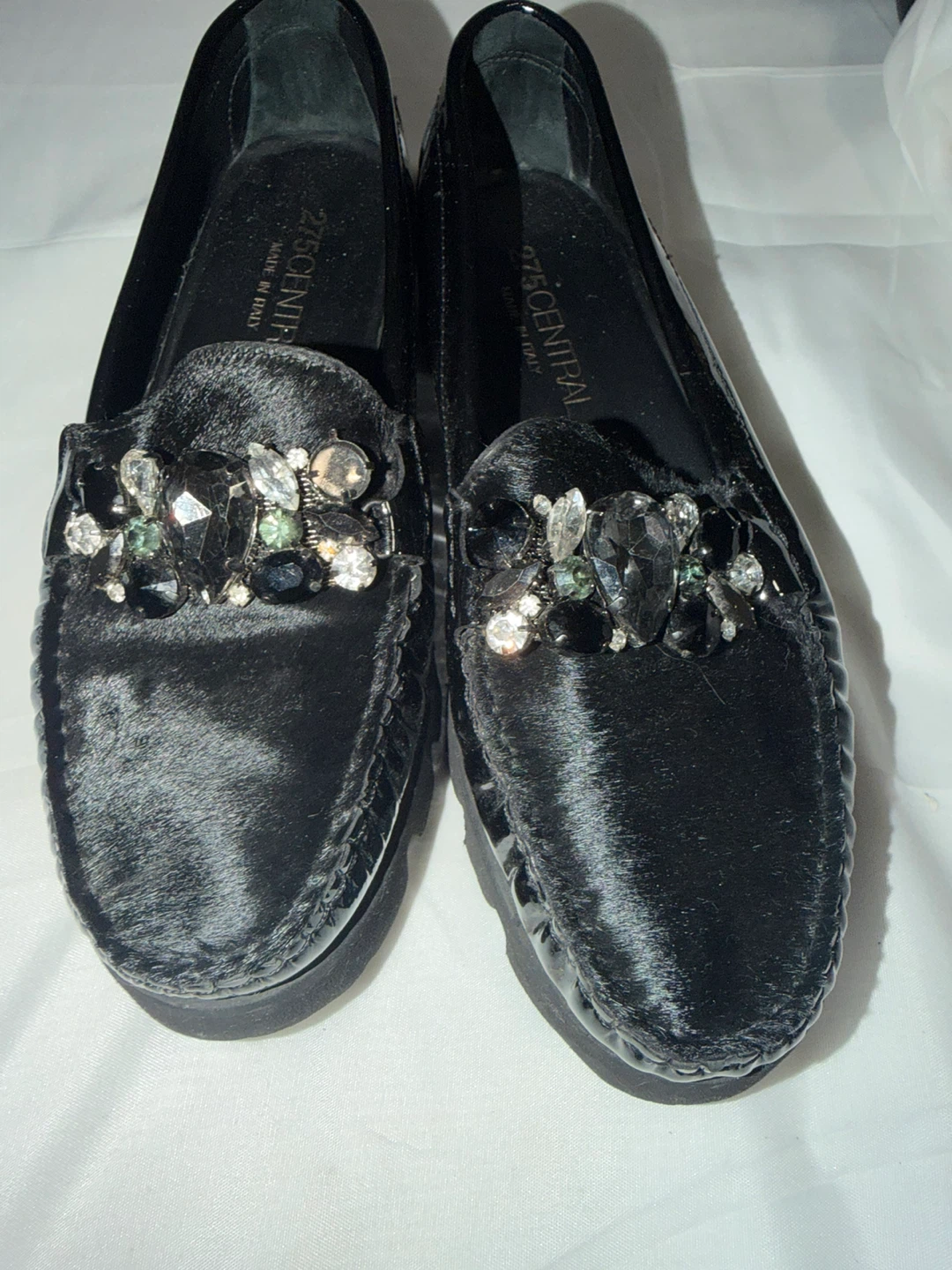 275 Central Black Embellished Loafers size 6.5 - photo 2
