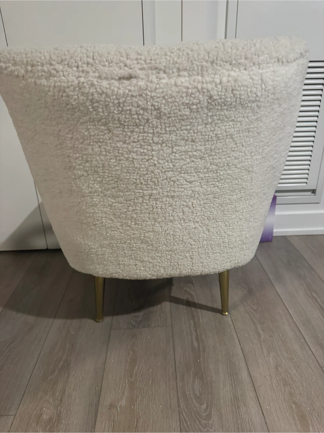 Cream Sherpa Accent Chair - photo 2