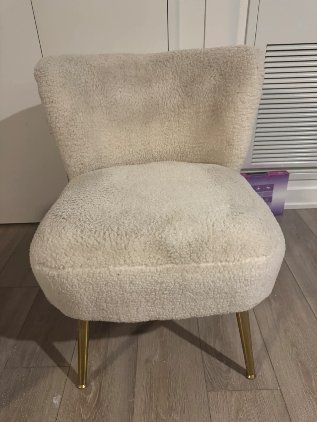 Cream Sherpa Accent Chair