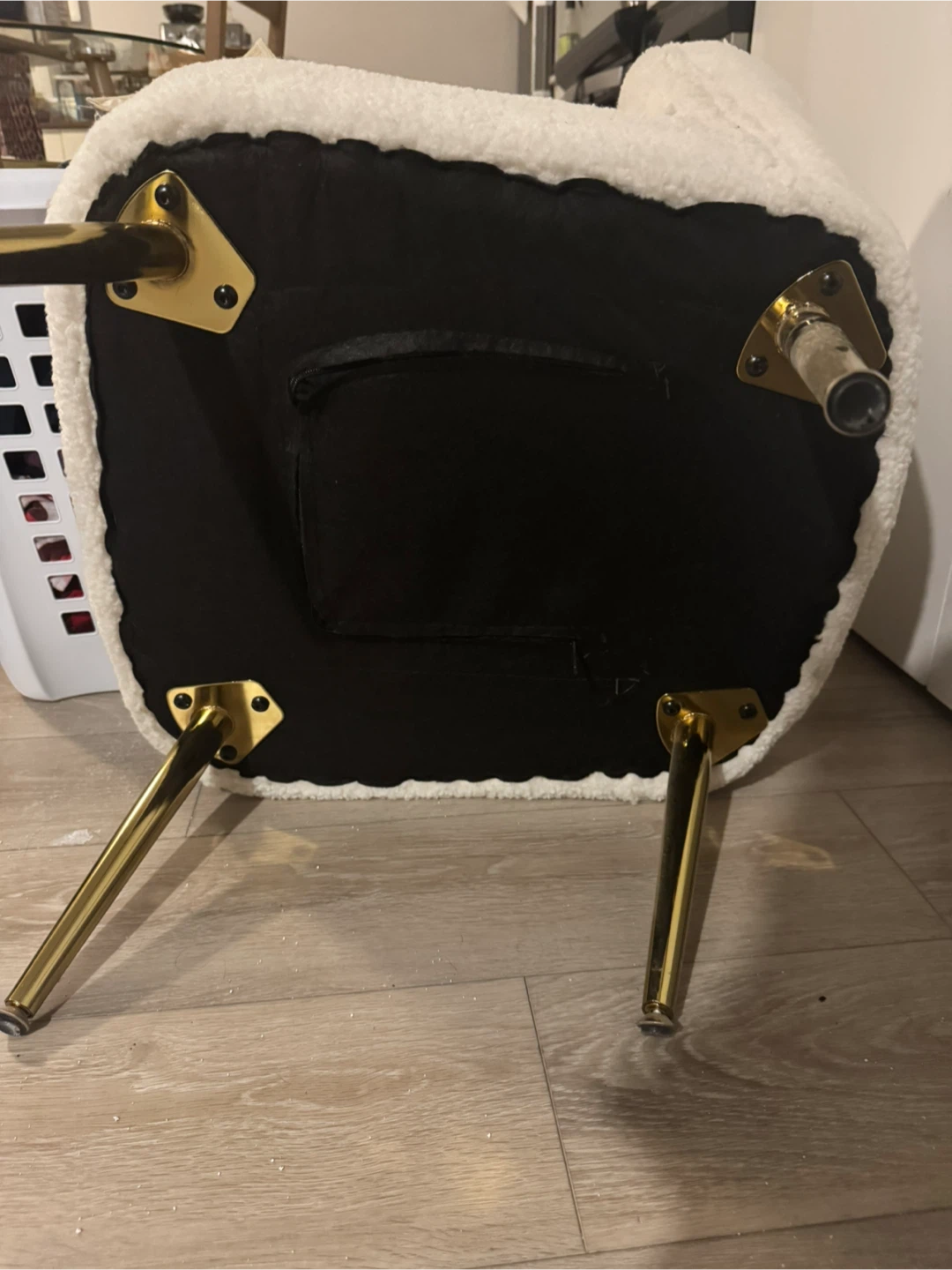 Cream Sherpa Accent Chair - photo 3