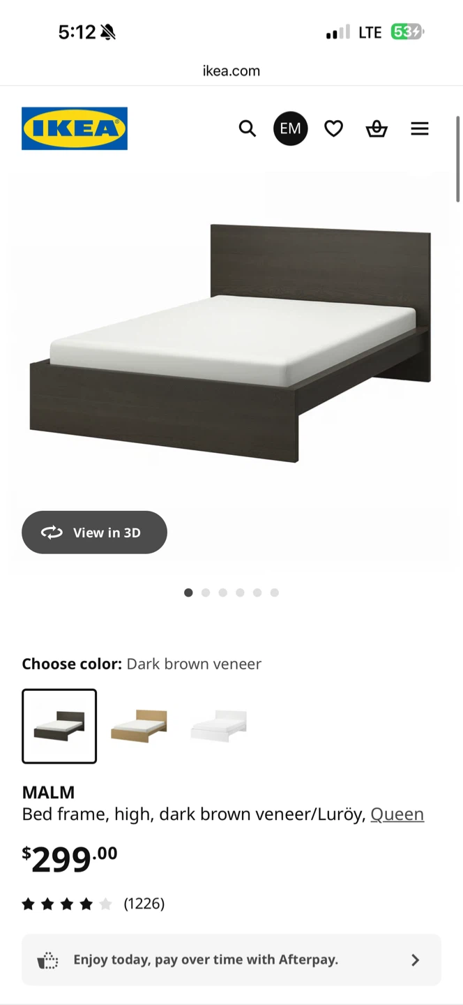 IKEA Malm Queen Bed Frame with bed base - photo 5