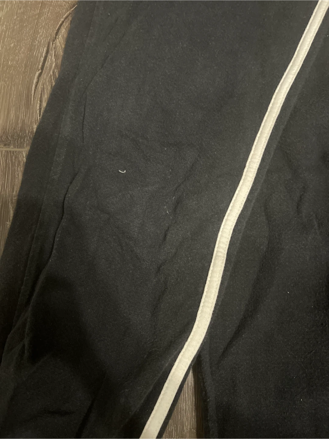 Adidas Black Track Pants with White Stripes - photo 3