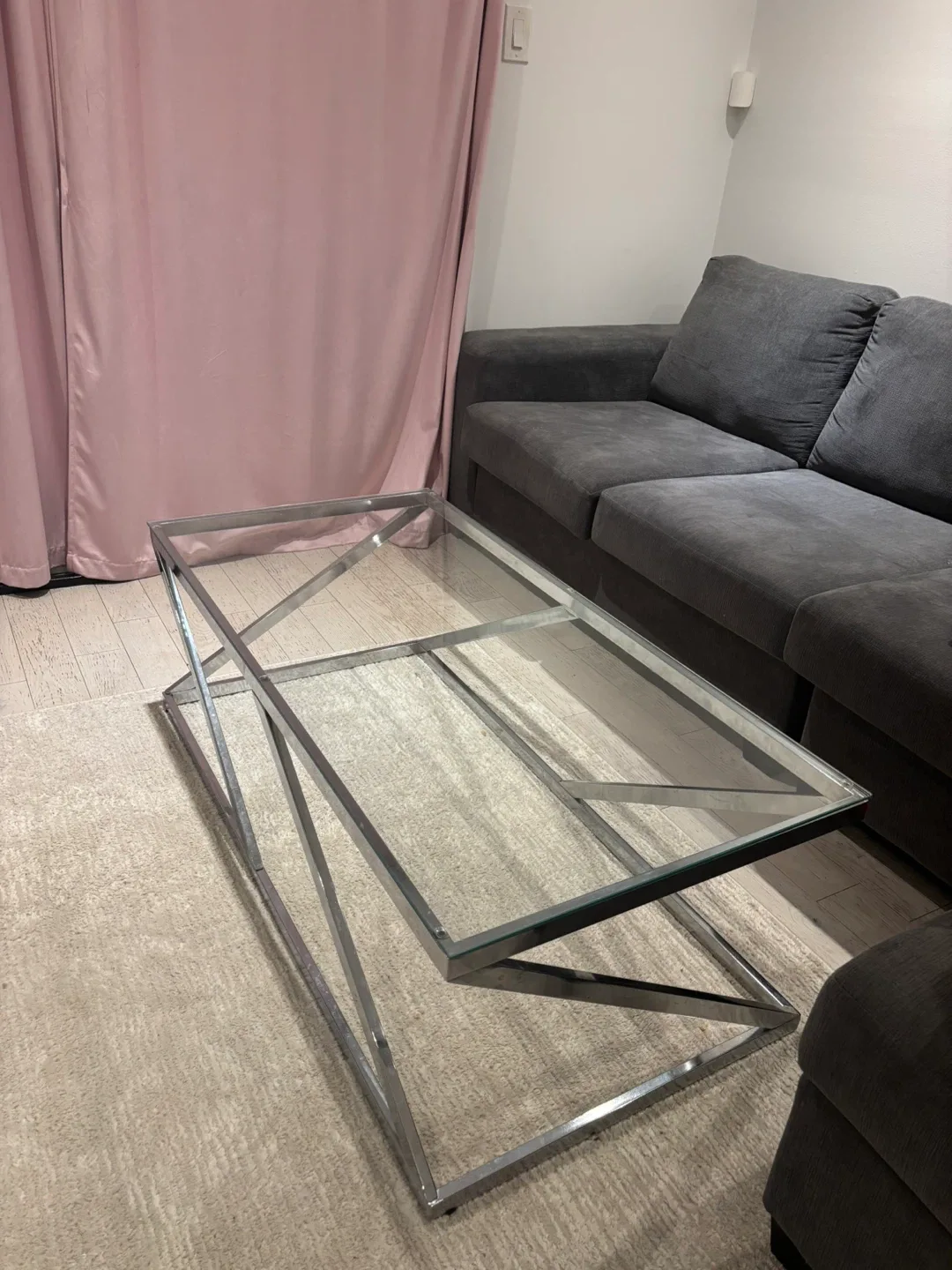 Glass & Chrome Coffee Table