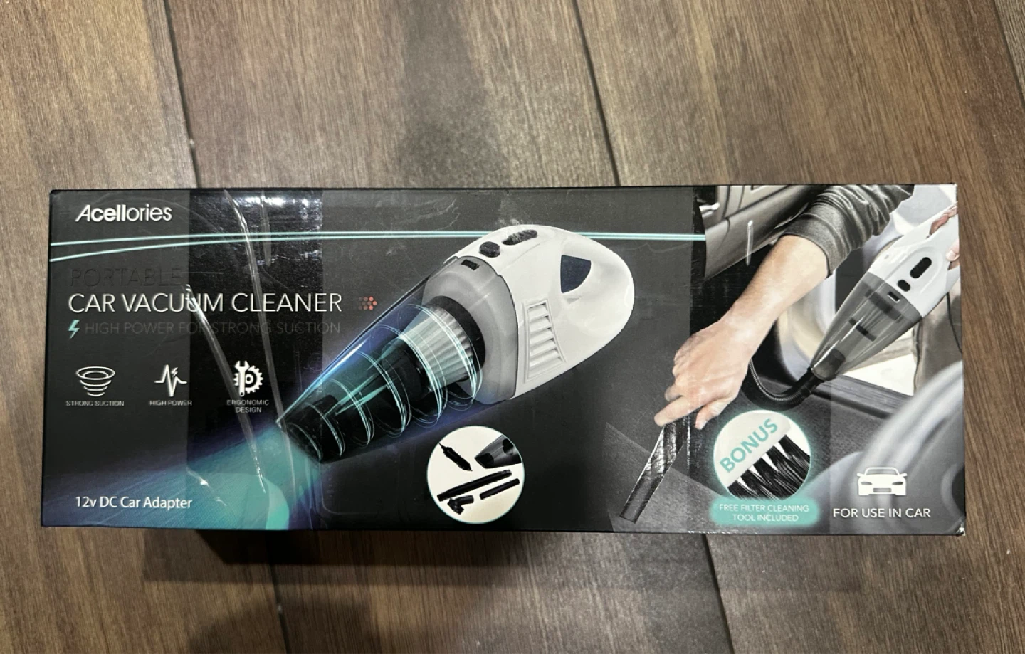 Acellories Portable Car Vacuum Cleaner - New