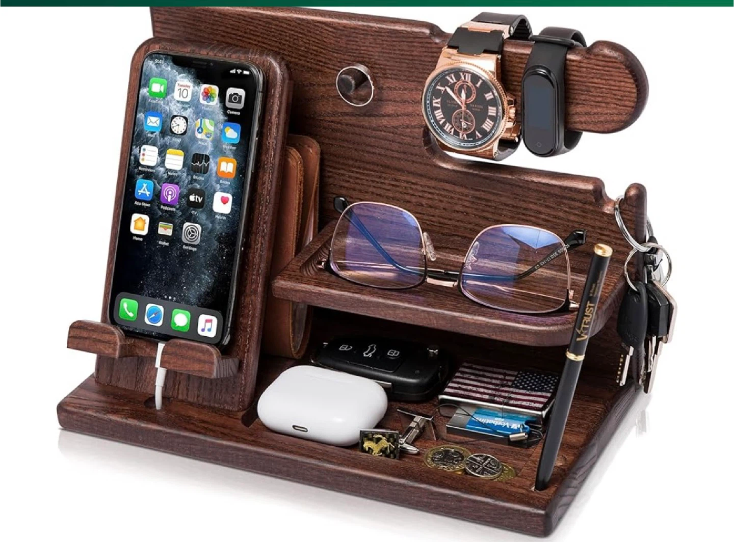 Wooden Docking Station Organizer