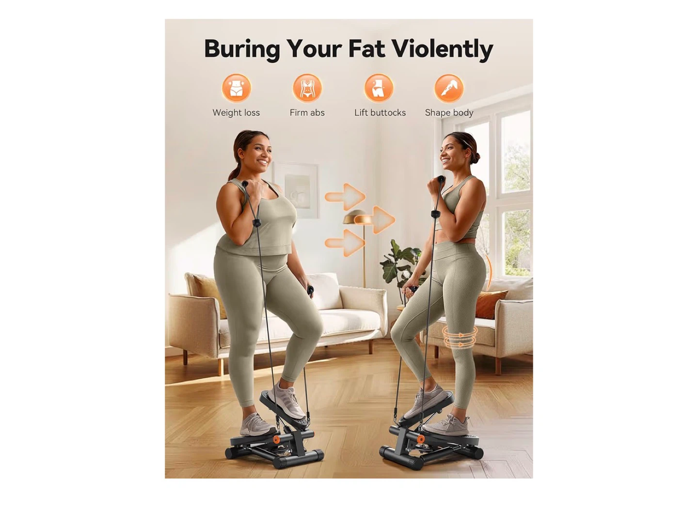 Mini Stepper Machine with Resistance Bands - photo 2