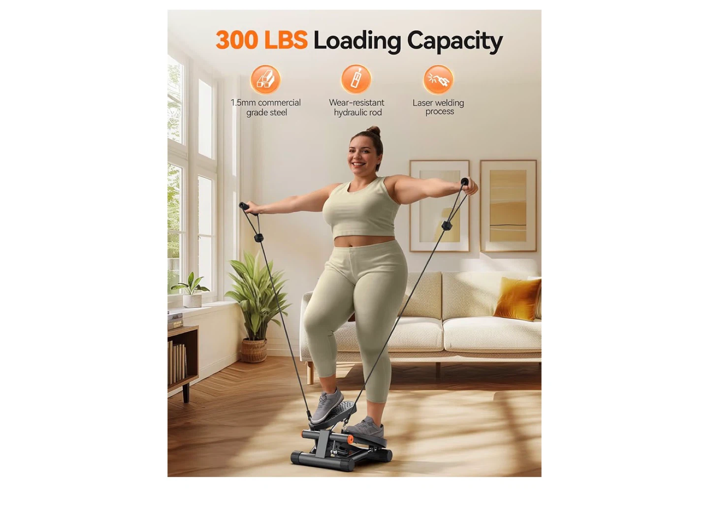 Mini Stepper Machine with Resistance Bands - photo 4