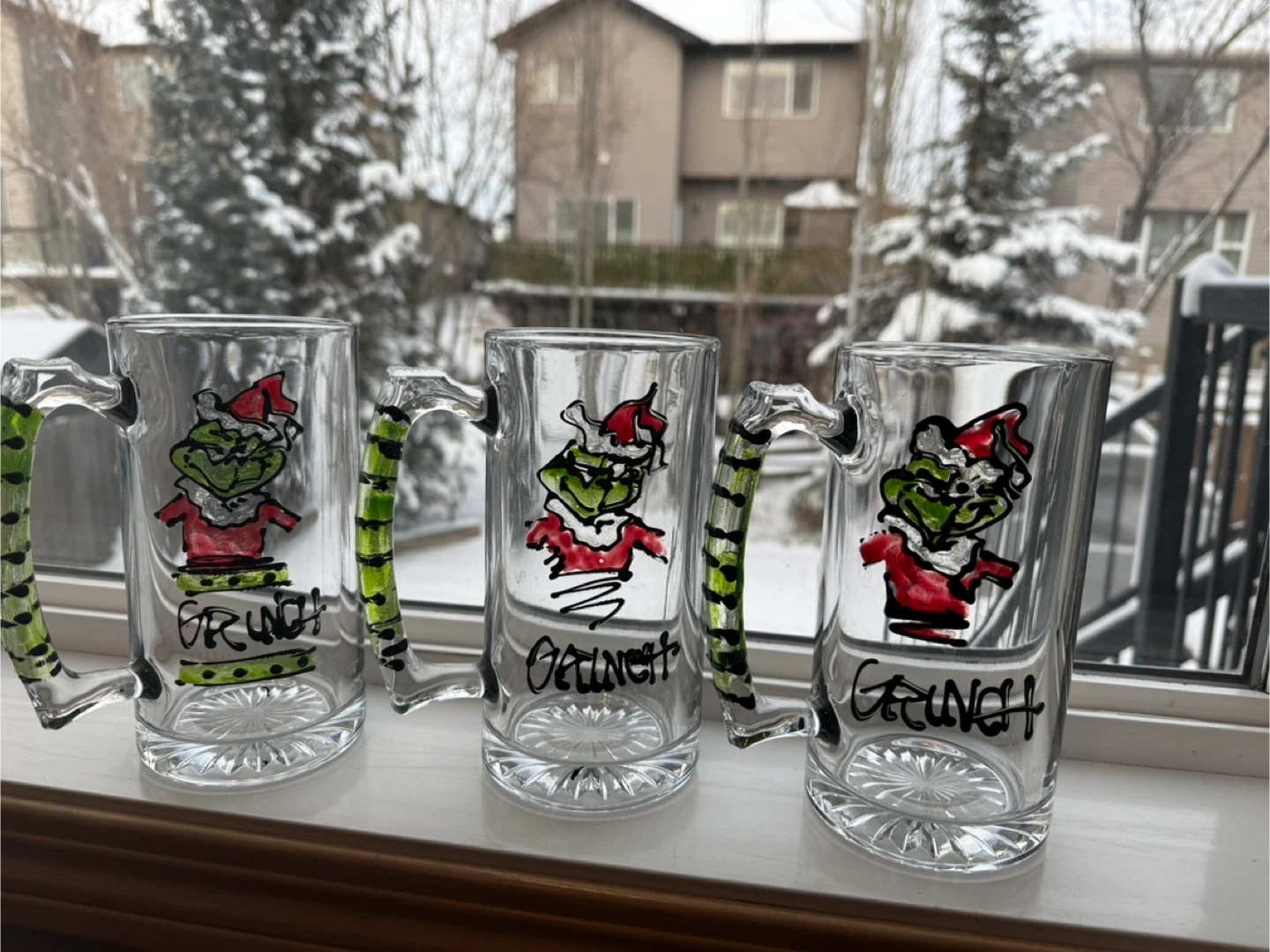 Grinch Character Beer Mugs