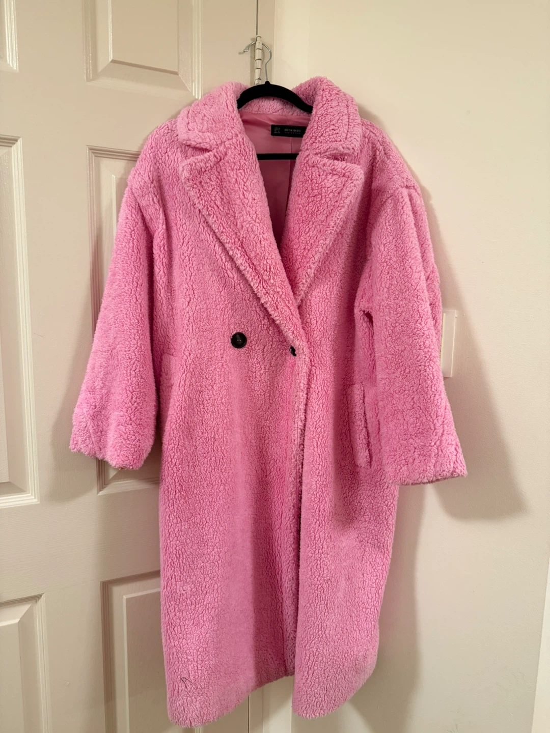 Pink Maxmara-Style Teddy Coat
