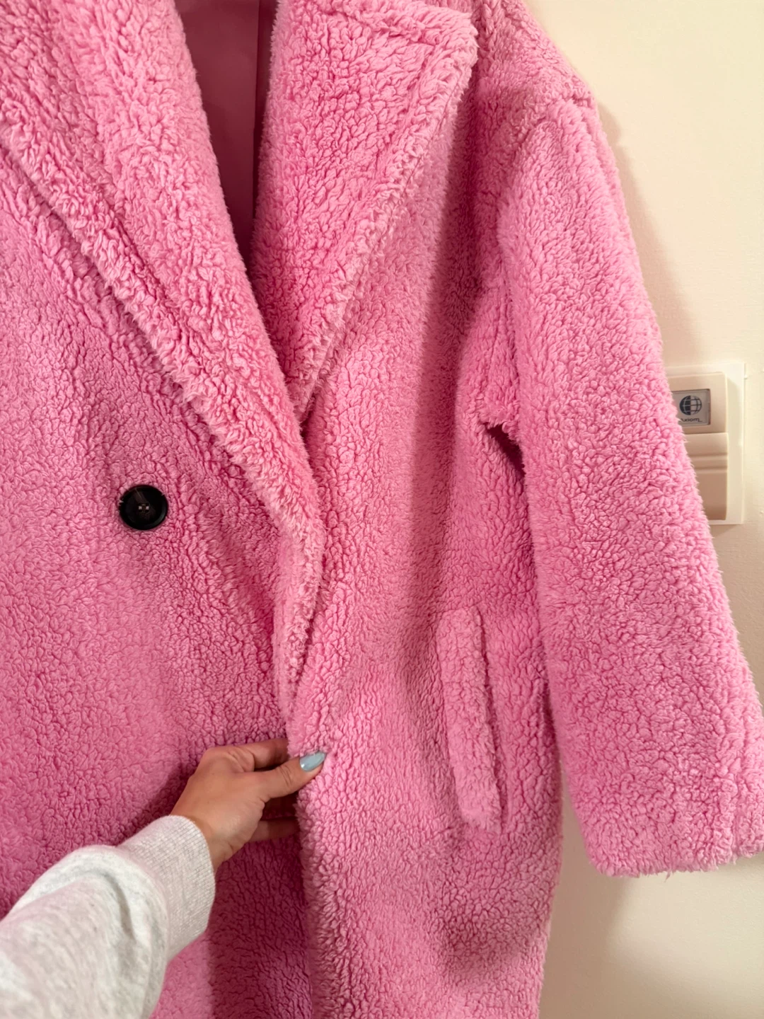 Pink Maxmara-Style Teddy Coat - photo 3