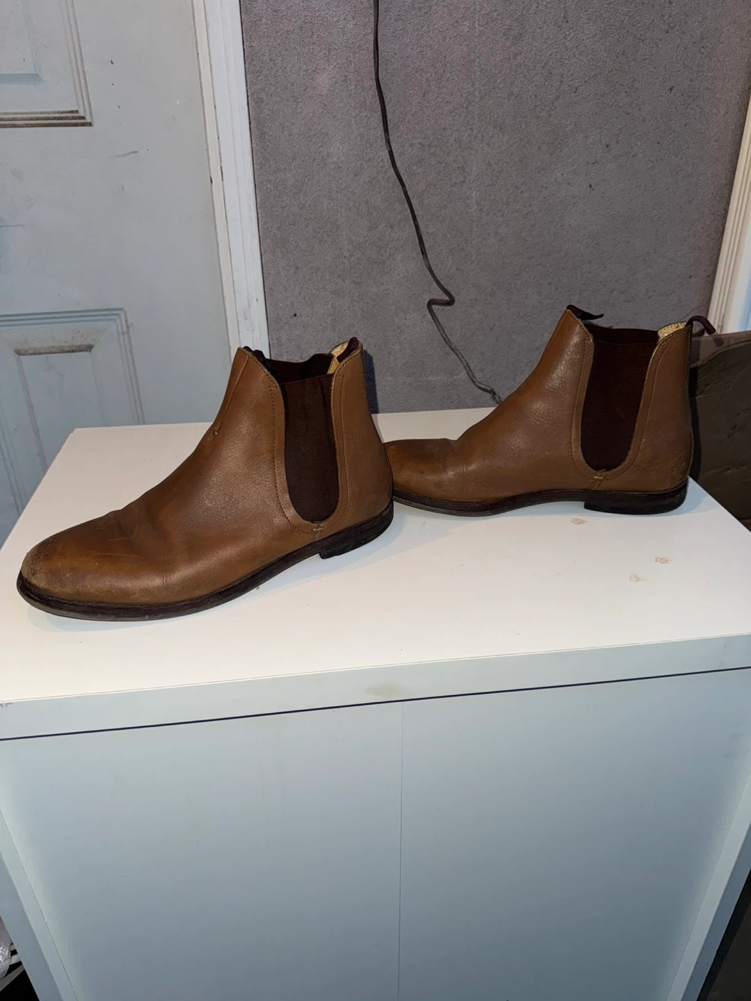 H London Brown Leather Chelsea Boots Size 41 - photo 3