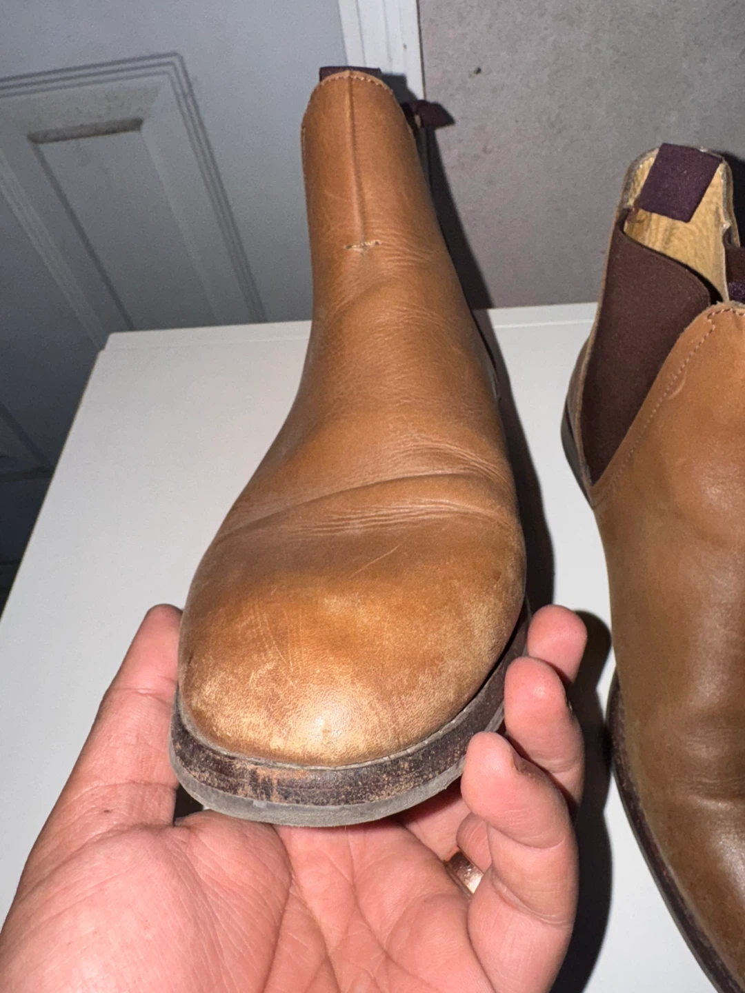H London Brown Leather Chelsea Boots Size 41 - photo 2