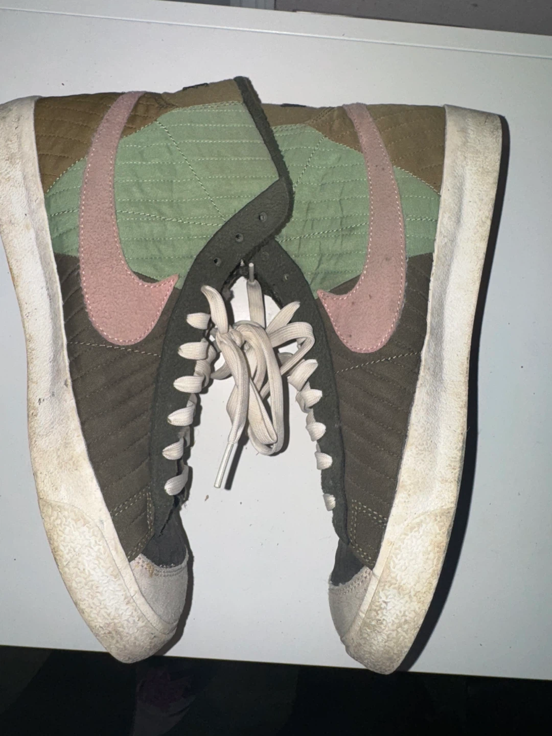 Nike Blazer Mid '77 Olive/Pink Sneakers - photo 4