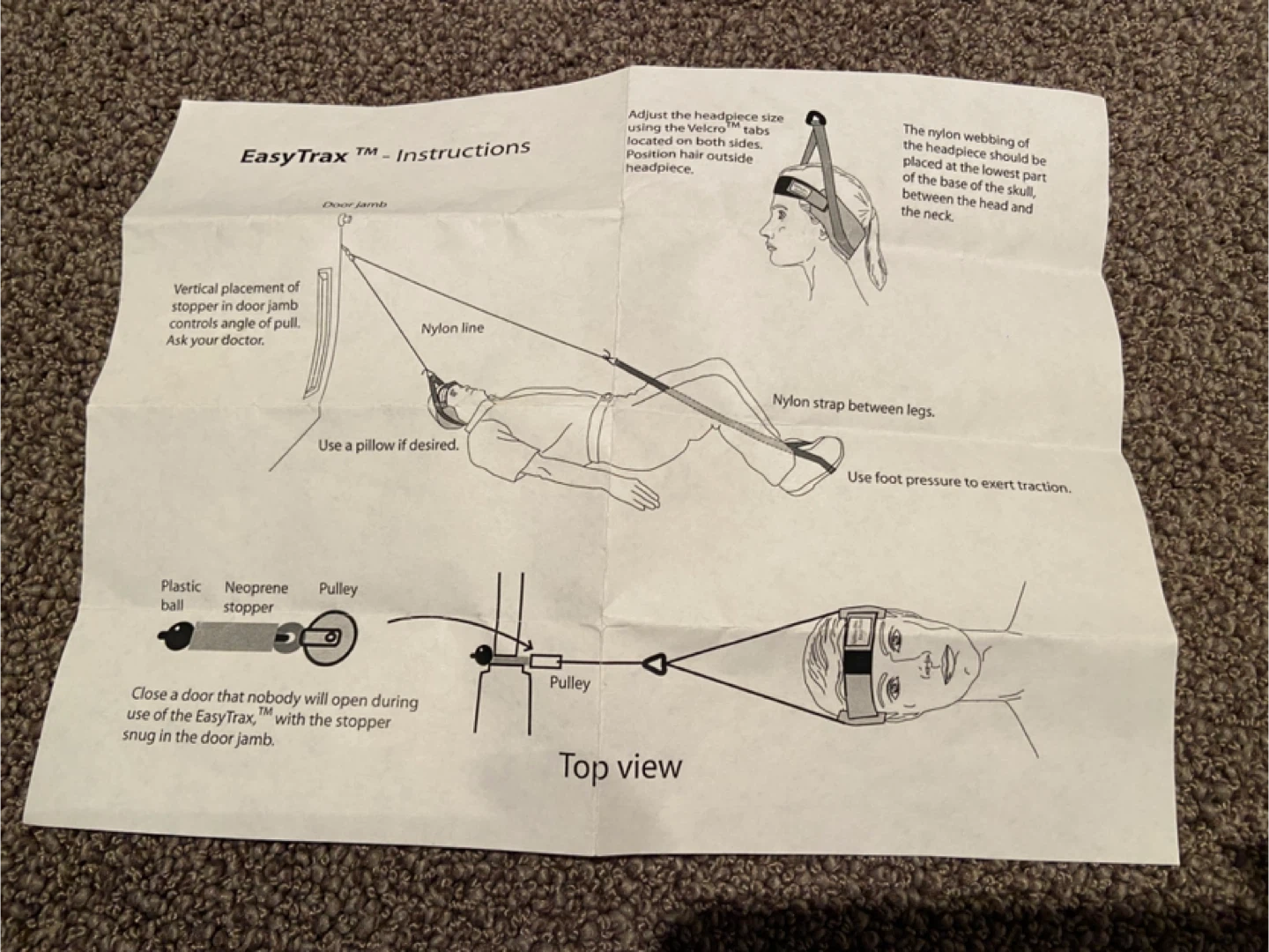 EasyTrax Cervical Traction Device