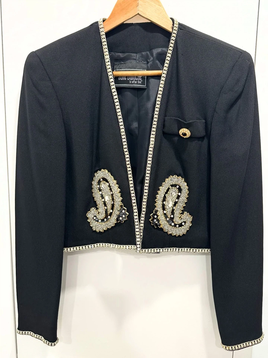 Vintage Julie Durochè Crystal Beaded Bolero Jacket - photo 2