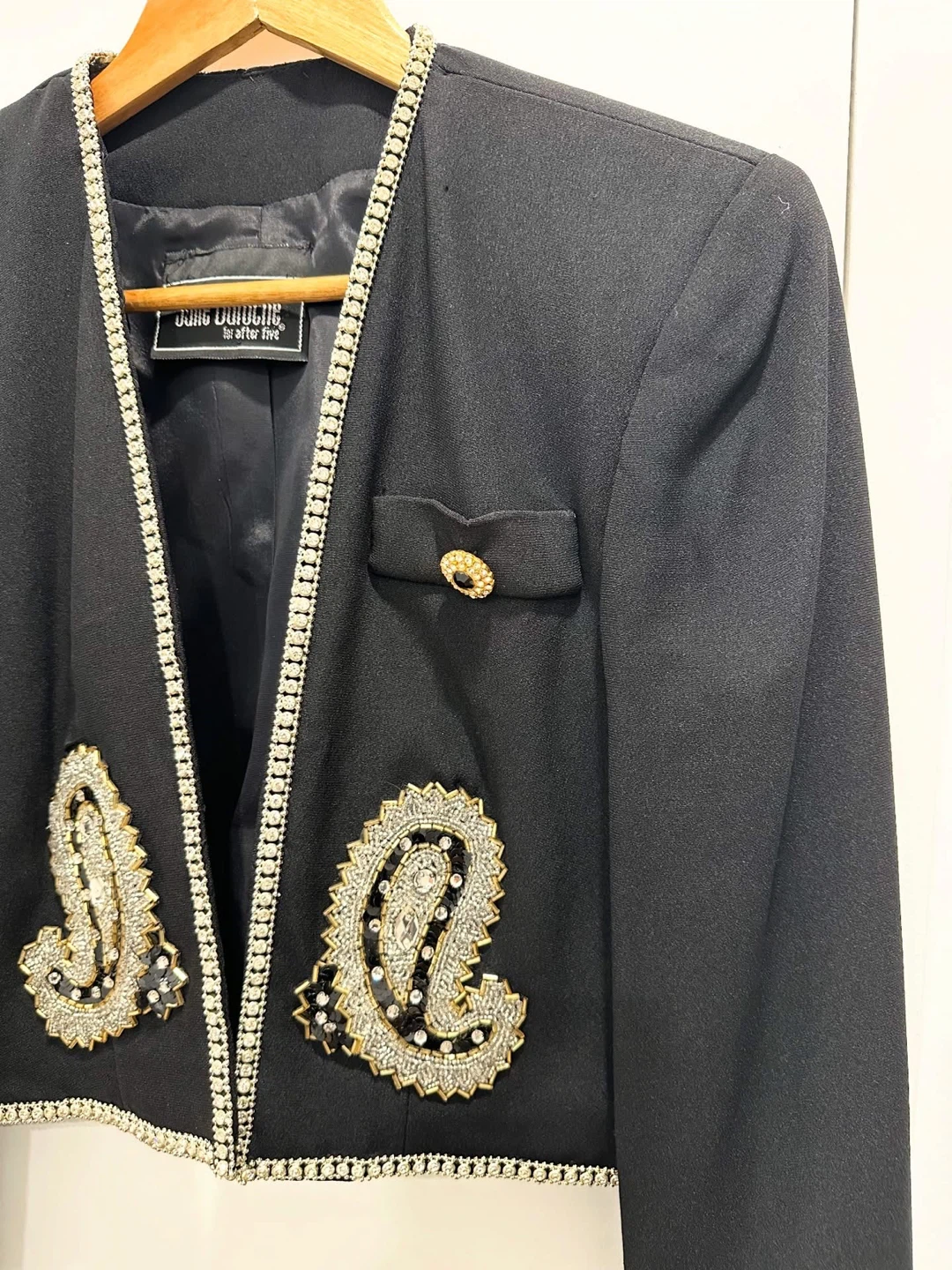 Vintage Julie Durochè Crystal Beaded Bolero Jacket - photo 3