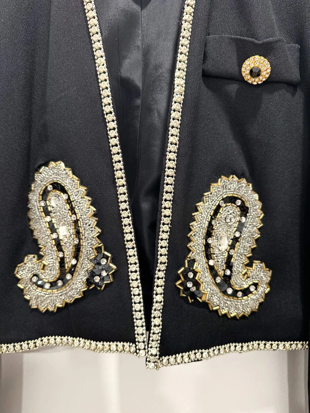 Vintage Julie Durochè Crystal Beaded Bolero Jacket - photo 4