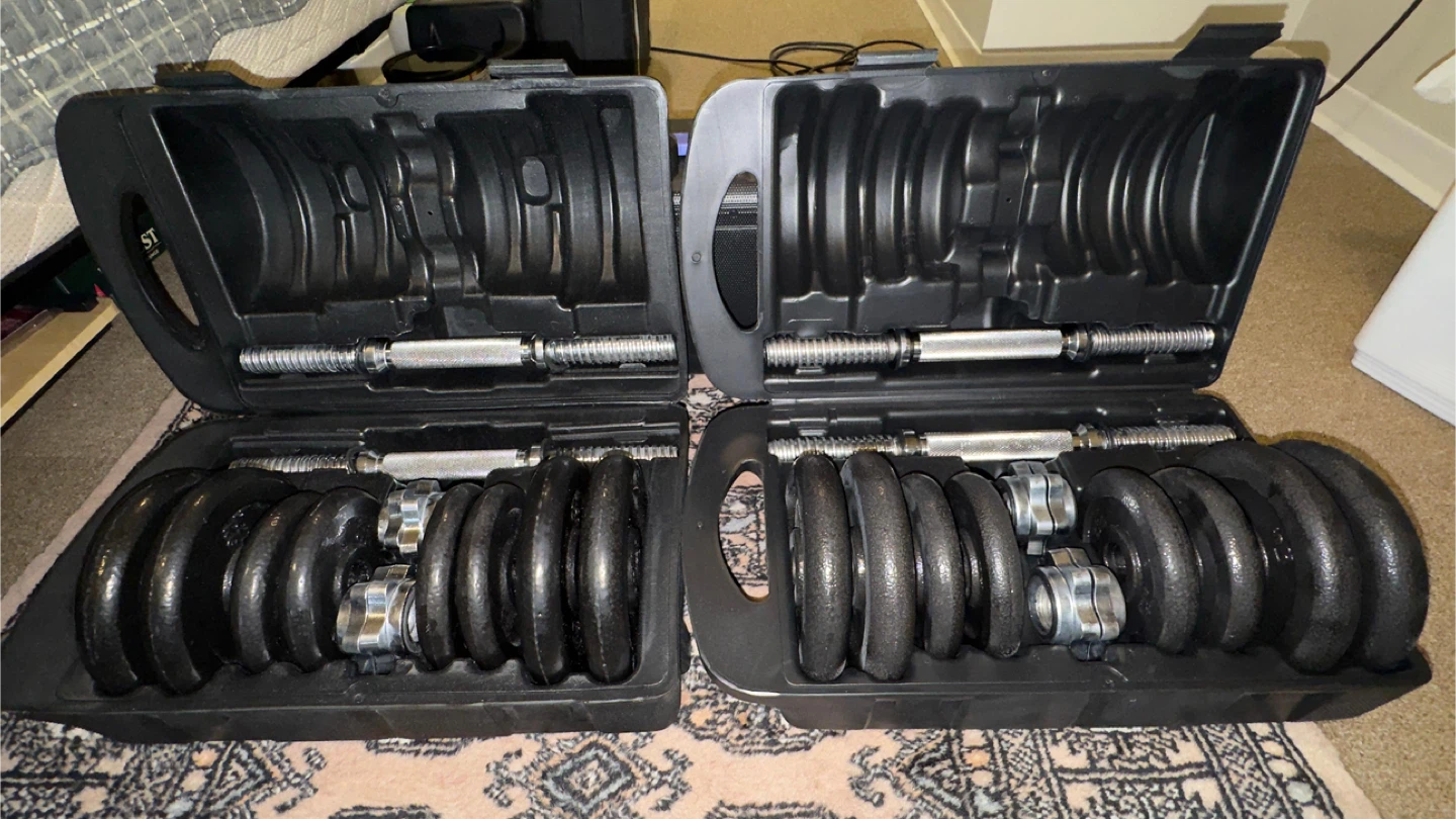 Adjustable Dumbbell Set with Case