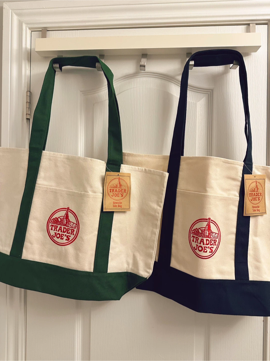 Trader Joe's Tote Bag - Green / Navy - photo 2