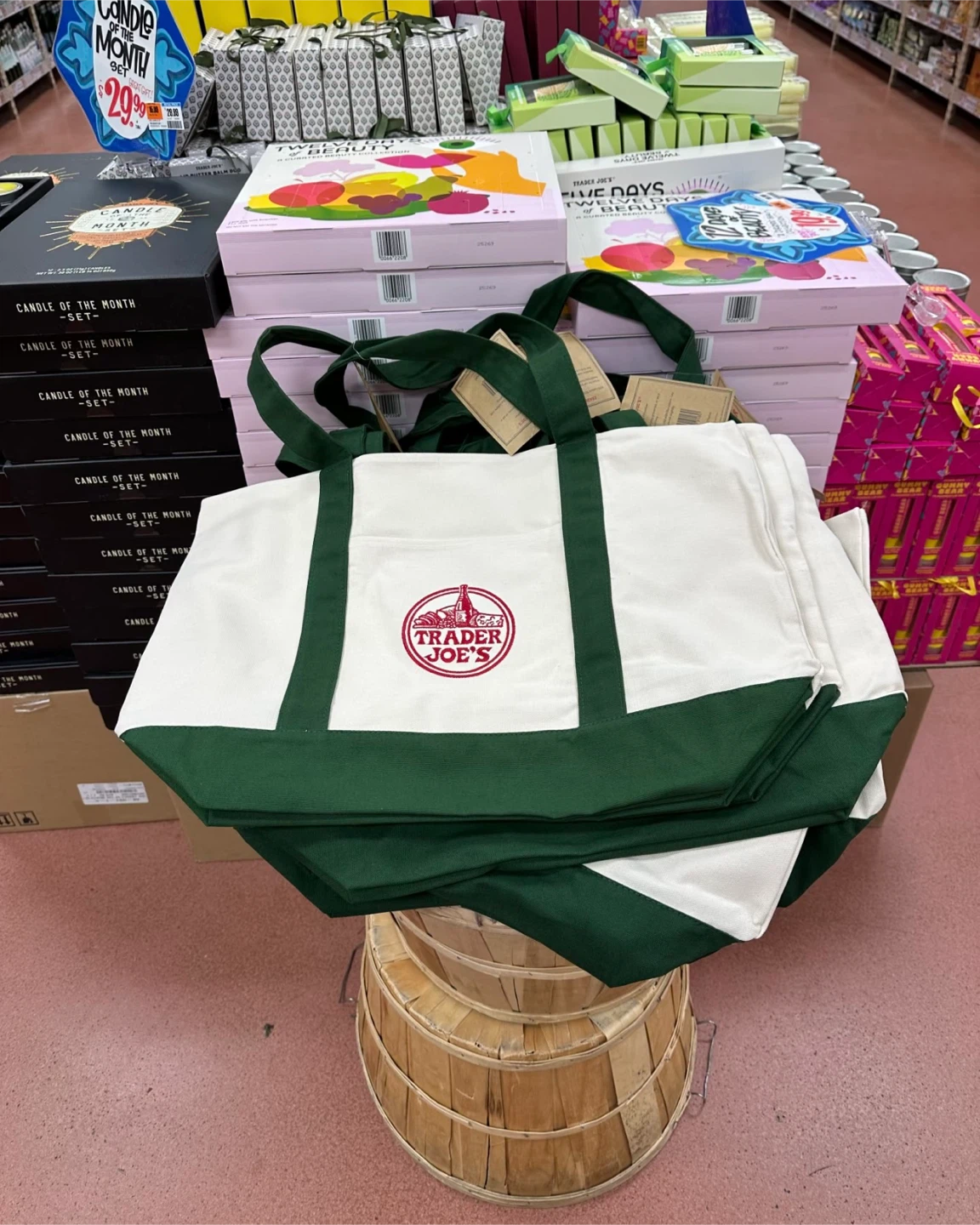 Trader Joe's Tote Bag - Green / Navy