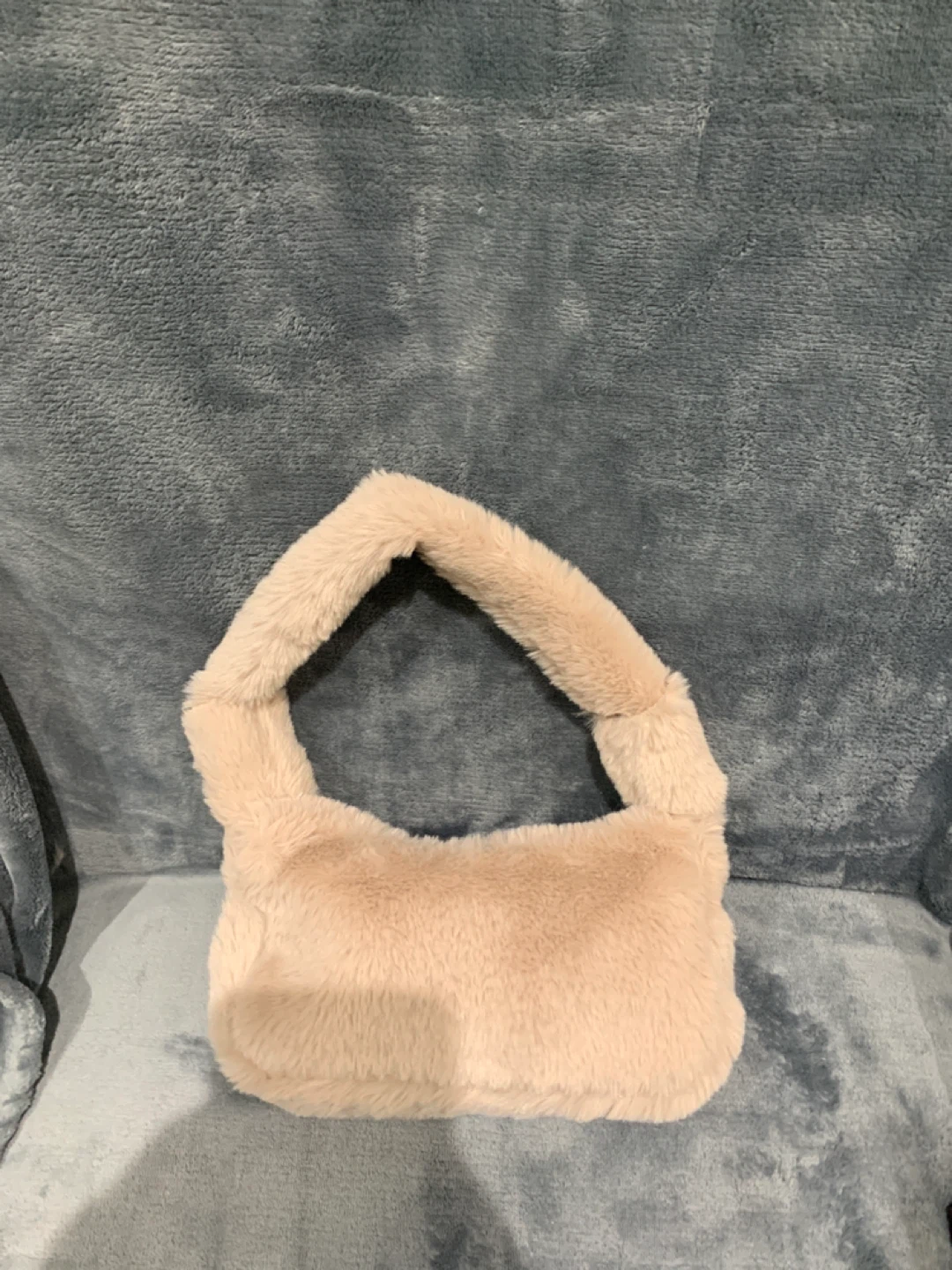 Fuzzy Shoulder Bag - Beige - photo 2
