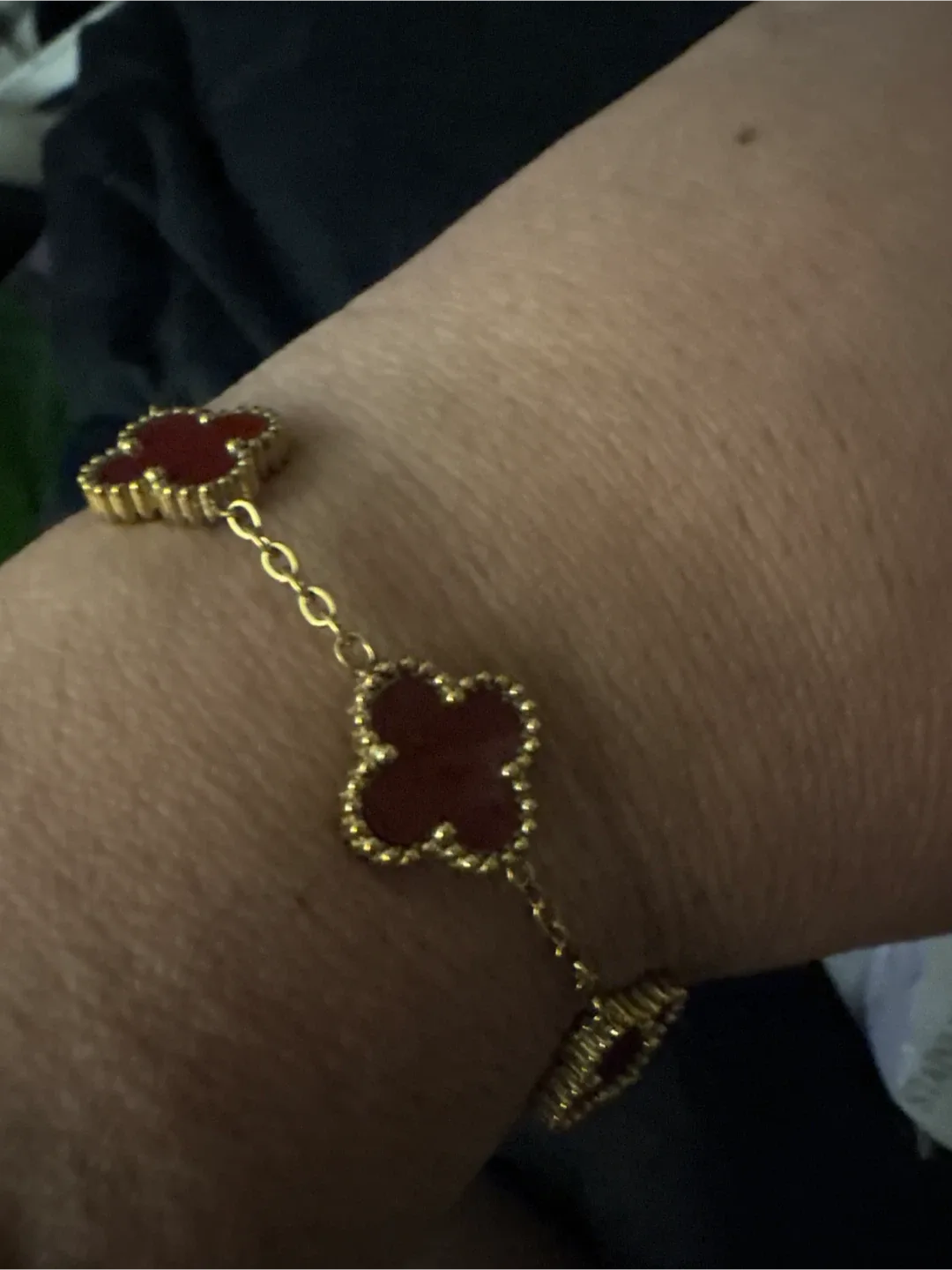 18K Gold SS Clover Bracelet
