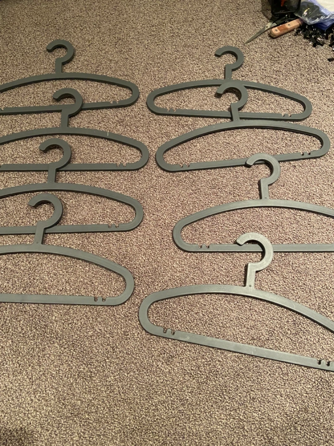 8 Ikea Grey Plastic Clothes Hangers