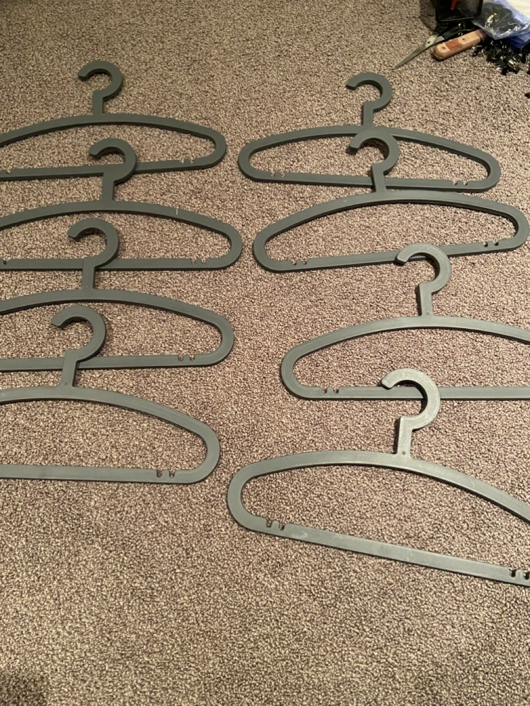 8 Ikea Grey Plastic Clothes Hangers - photo 2
