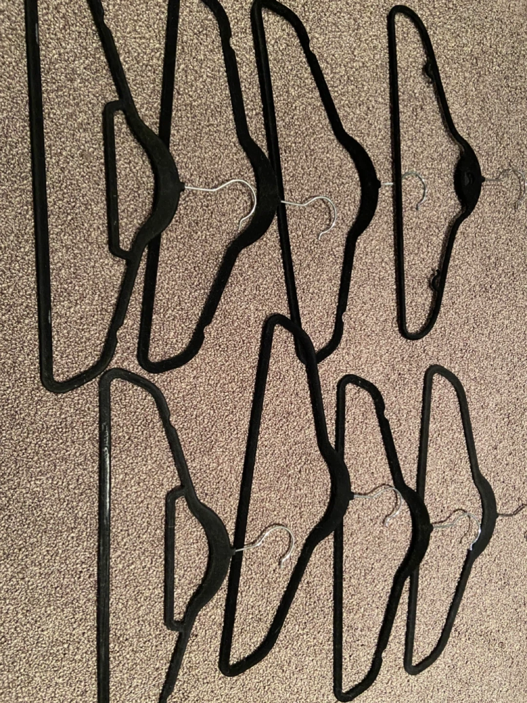 Black Velvet Clothes Hangers (Set of 8)