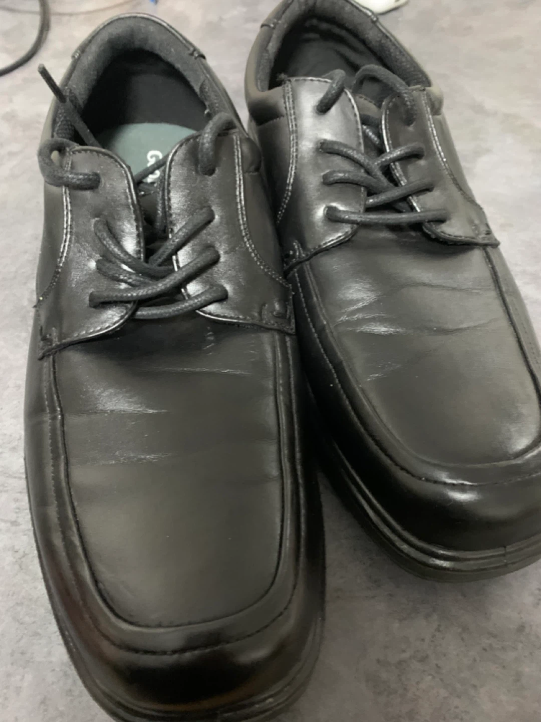 George Black Leather Dress Shoes - Size 8