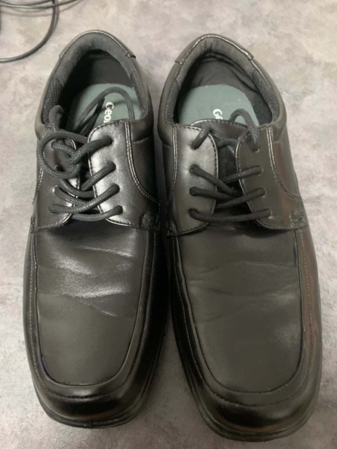 George Black Leather Dress Shoes - Size 8 - photo 3