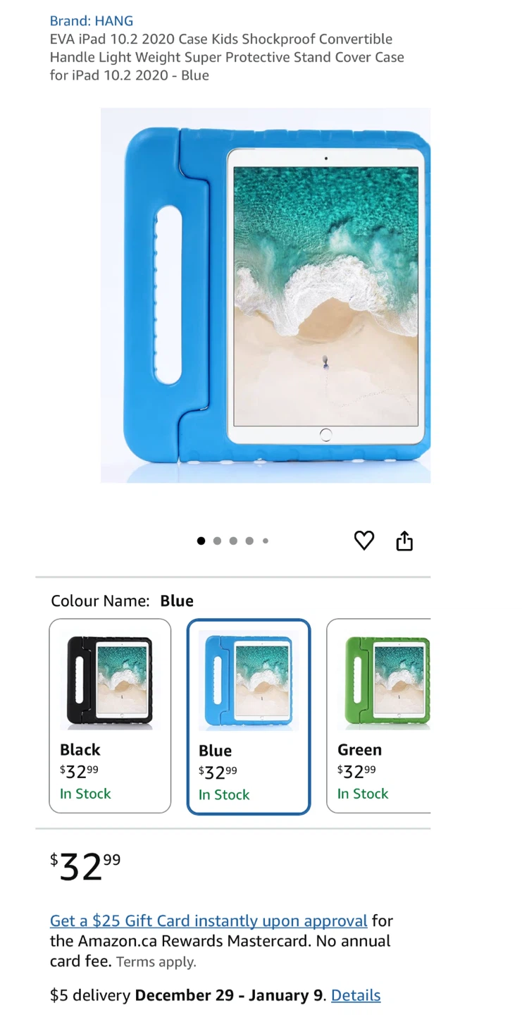 New ProCase EVA iPad 10.2 2020 Case - Blue