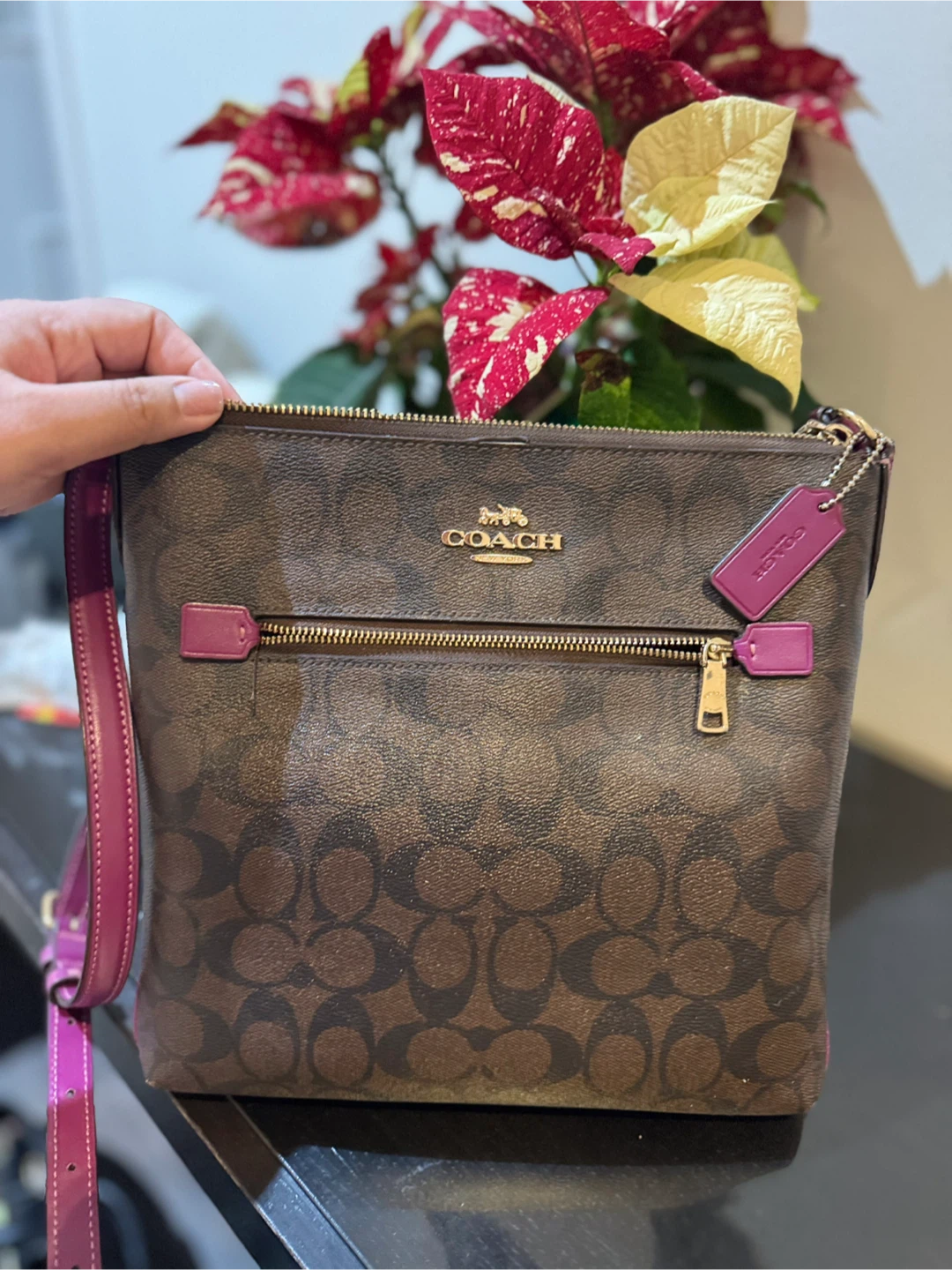 Coach Crossbody Bag - Brown & Purple - photo 2