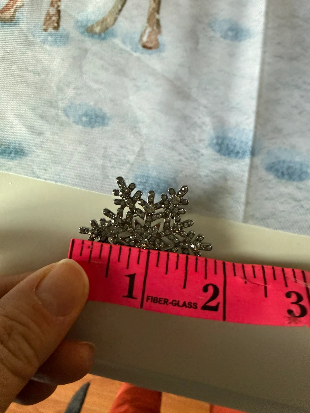 Rhinestone Snowflake Brooch - photo 5