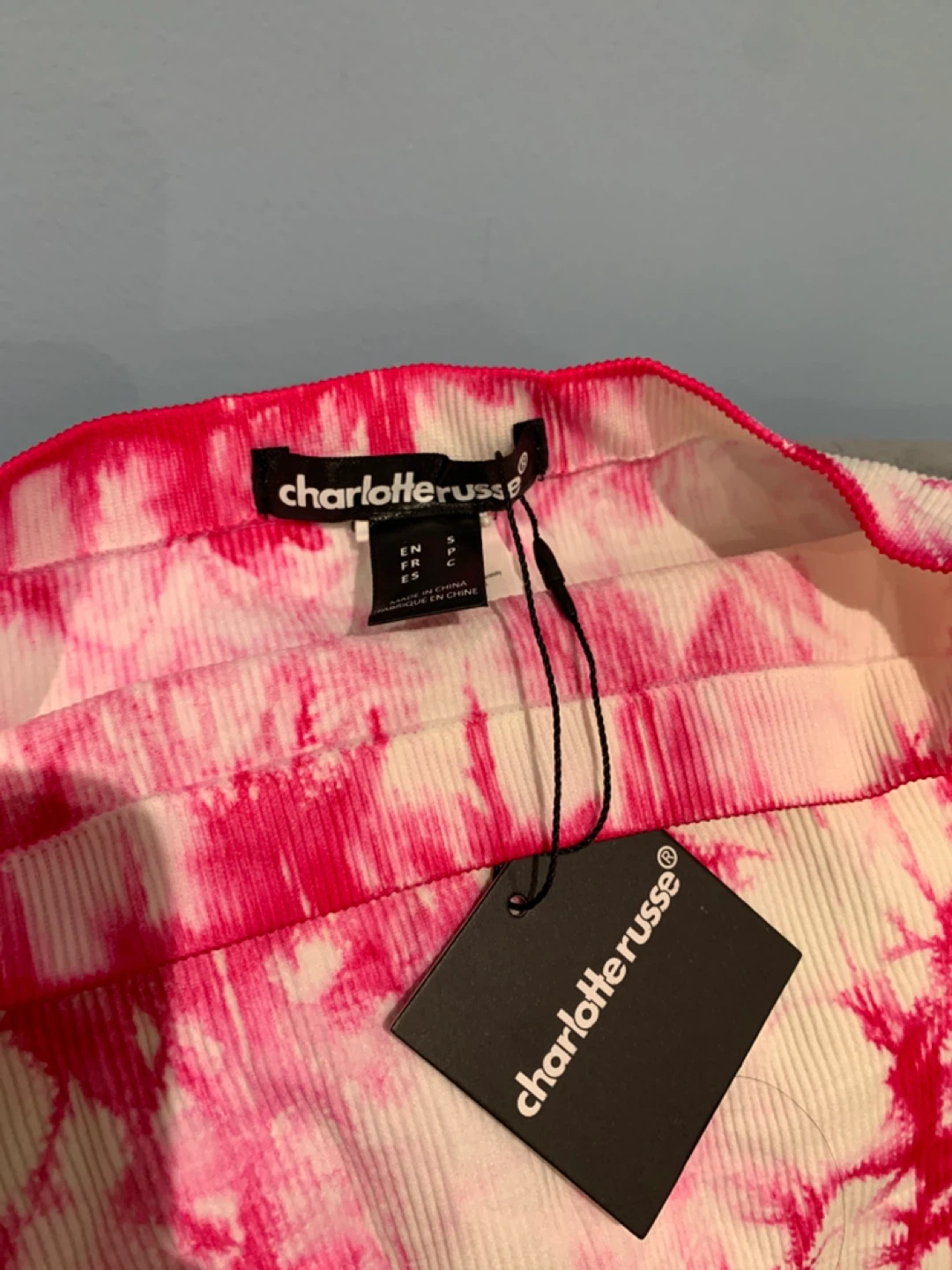 Charlotte Russe Pink Tie-Dye Bodysuit - Size S - photo 2