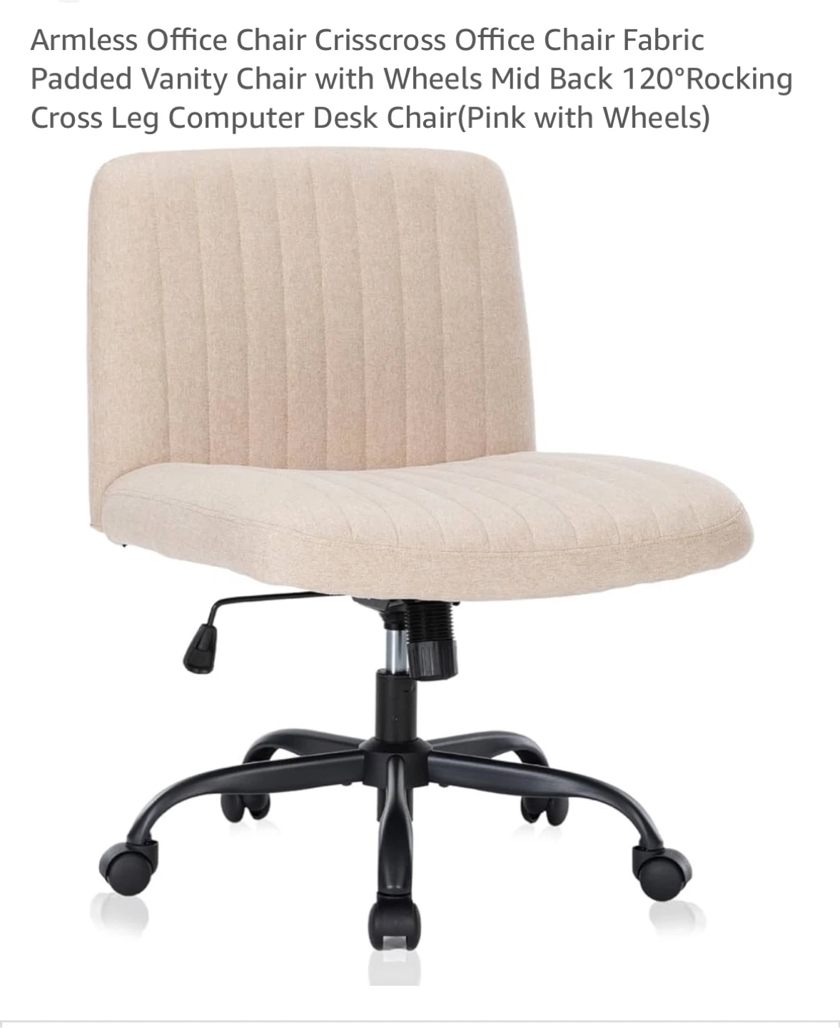 YEEHN Light Beige Fabric Padded Swivel Desk Chair - NEW!