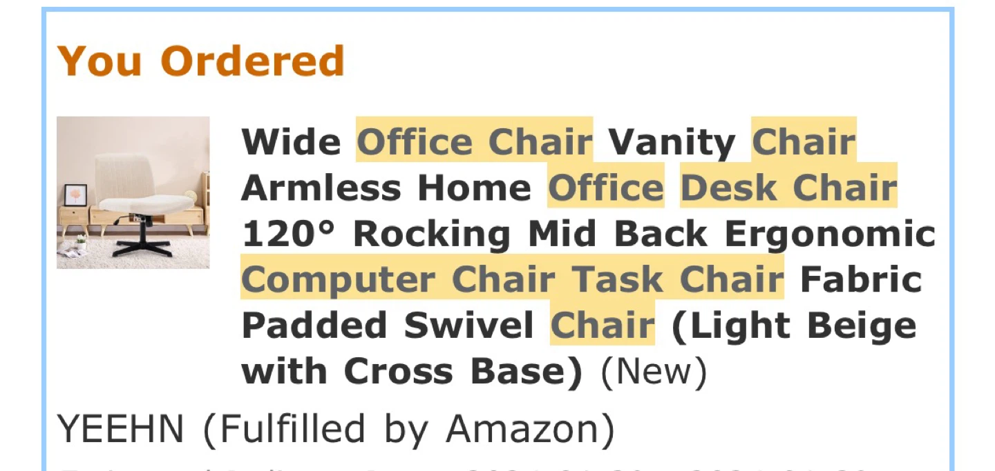 YEEHN Light Beige Fabric Padded Swivel Desk Chair - NEW! - photo 3